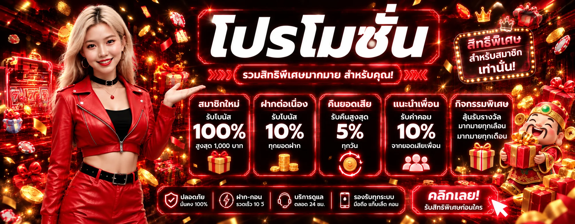 แบนเนอร์โปรโมชั่น tunder24hr เครดิตฟรี